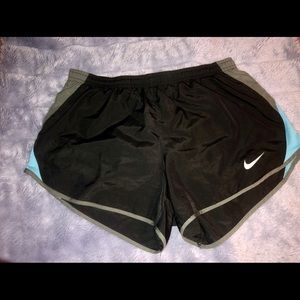 Grey and Sky Blue Nike Dri-Fit Running Shorts